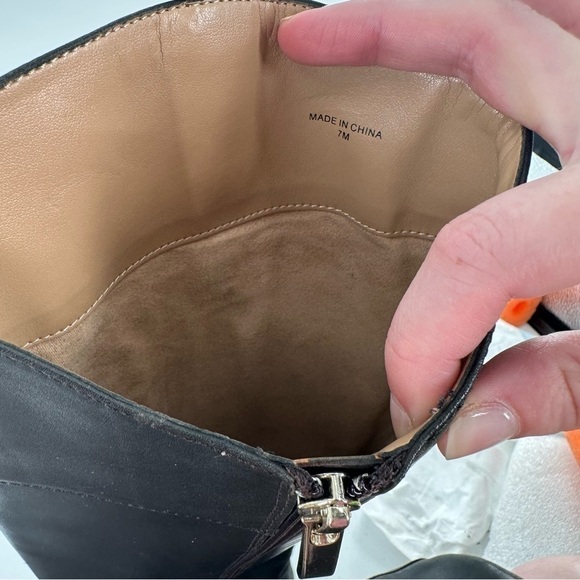 Banana Republic womens boots size 7 chocolate brown leather riding knee high - Picture 13 of 16